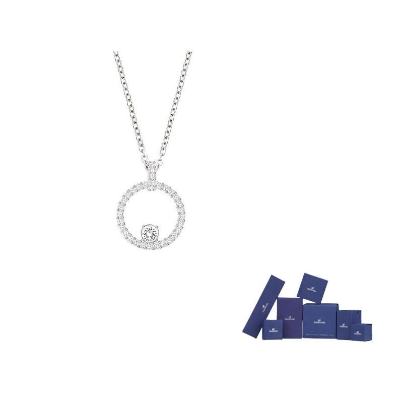 Swarovski Constella Искусственный Хрустальный Камень, Посеребренные Ожерелья Женские Серебряные