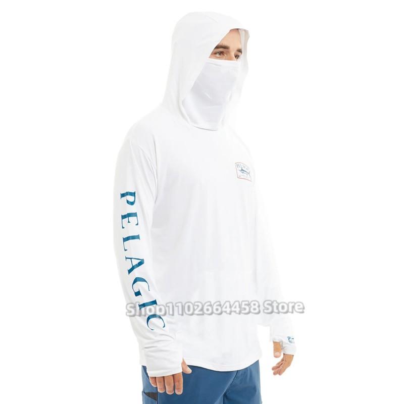 UV Protection Fishing Shirt Long Sleeve Hooded Coverall Men Women Quick Dry Outdoor Angling Gear