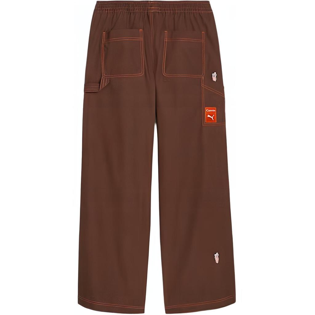 Puma X Carrots Collaboration SS24 Brand Logo Fashion Loose Workwear Casual Bottoms Unisex Bottoms Coffee 627448-65
