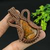 Natural Marium Jasper Gemstone Handmade Copper Wire Wrap Pendant 2.5 o9Y40