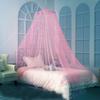 Bed Canopy with Fluorescent Stars Breathable Mosquito Net Kid Room Round Top