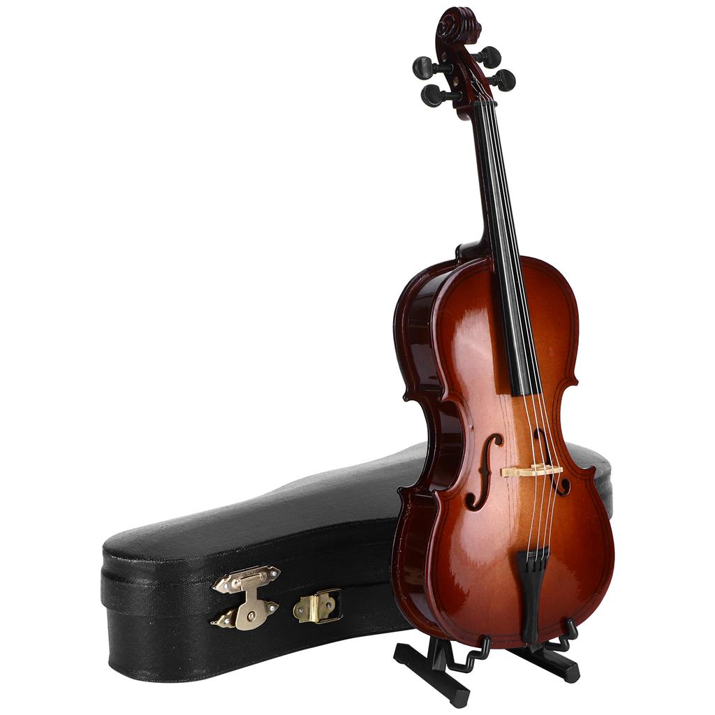 Mini Cello Model Ornament Bass Musical Instrument Wooden Decoration Delicate Gift