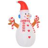 Inflatable Snowman Christmas Decoration 2.4m with Rotating Lights, Outdoor/Indoor Use