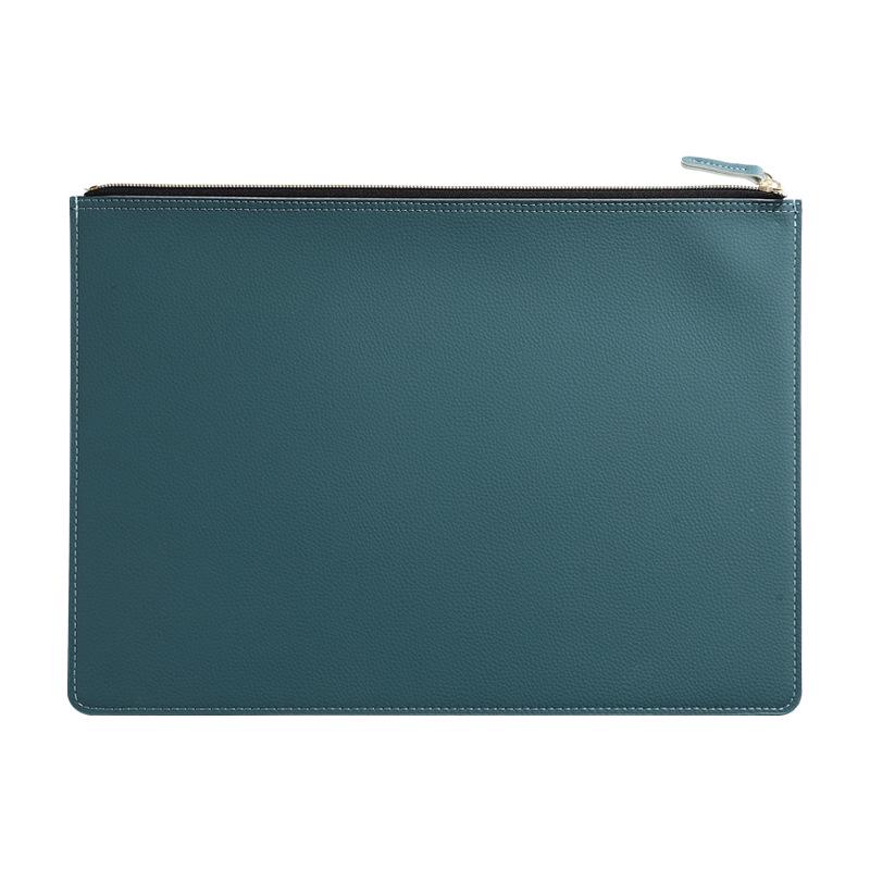 A4 Waterproof Leather Briefcase & Document Folder with PU Zipper