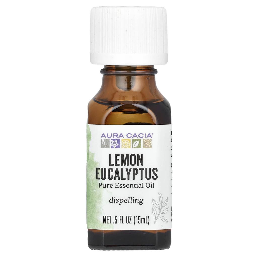 Aura Cacia Pure Essential Oil, Lemon Eucalyptus, 0.5 Fl Oz (15 Ml)