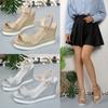 New Women's Sandals Summer Platform Shoes High Heels Silver Wedge London Shoes Platform Luxury Sandals
