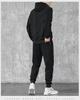 Men's Velvet-Enhanced Korean Style Casual Sports Suit – Trendy, Handsome Autumn/Winter One-Piece Sweater Set