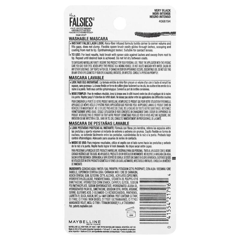 The Falsies™, Volume Express®, 281 Very Black, 0.25 fl oz (7.5 ml)