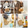 Animal French Bread Capibara Bag Large Capacity Plush Capybara Chest Bag  Outdoor