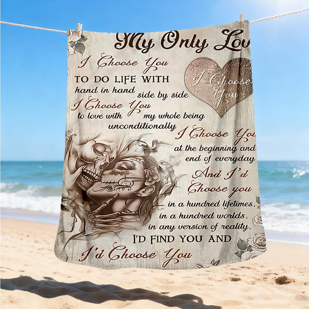 1pc Unconditional Love Letter Outdoor Blanket - Lightweight Flannel Throw For Travel, Camping, Livingroom, Couch, Chair yy251114213