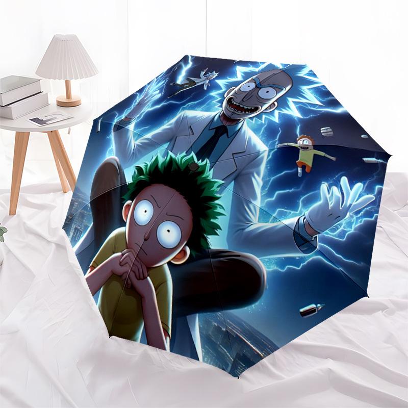 1pc Rick and Morty Automatic Open/Close Umbrella, Christmas Gift for Men Women, Daily Travel Outdoor Use yy251101173