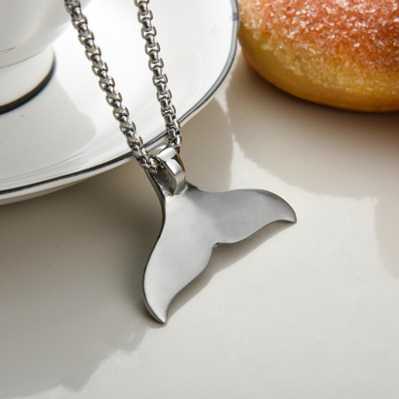 Креативный китовый хвост резная волна кулон мужское ожерелье мода личность повседневная вечеринка ювелирные изделия подарок