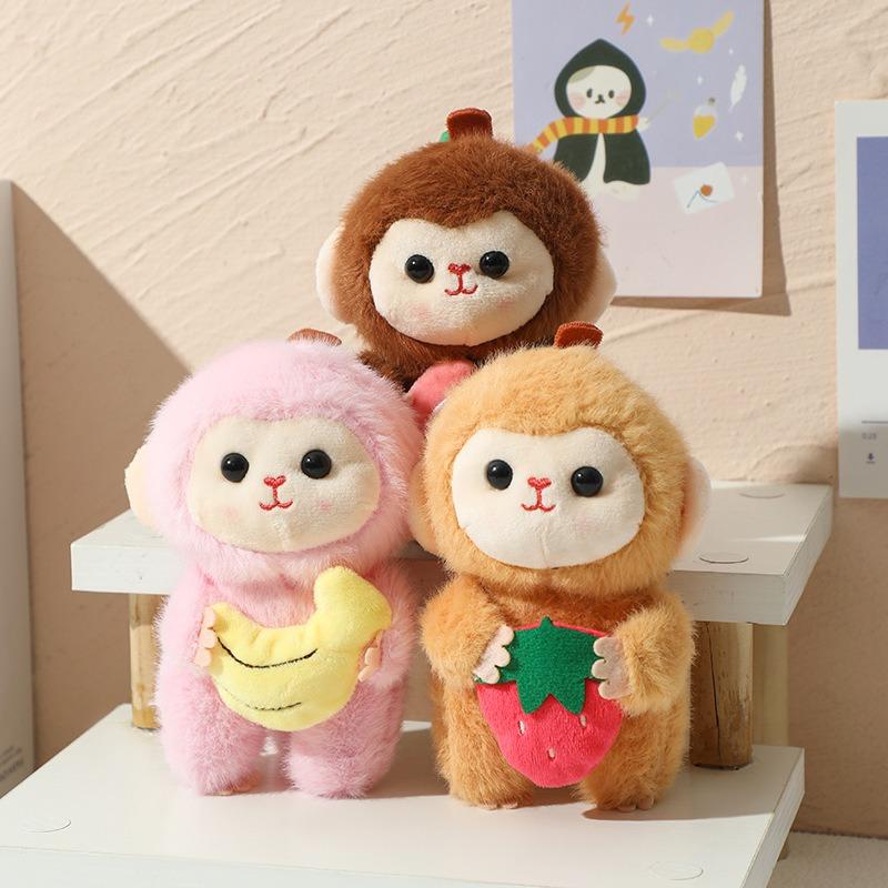 Non-Toxic 14Cm Cartoon Plush Monkey Keychains Stuffed Lovely Animal Backpack Decoration Pendants Boutique Dolls Plush Toys For Kids Gifts