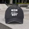 Vintage Lucky Star Boy Mom Print Washed Baseball Cap  Adjustable Duckbill Cap for Outdoor Daily Wear Parties Vacations