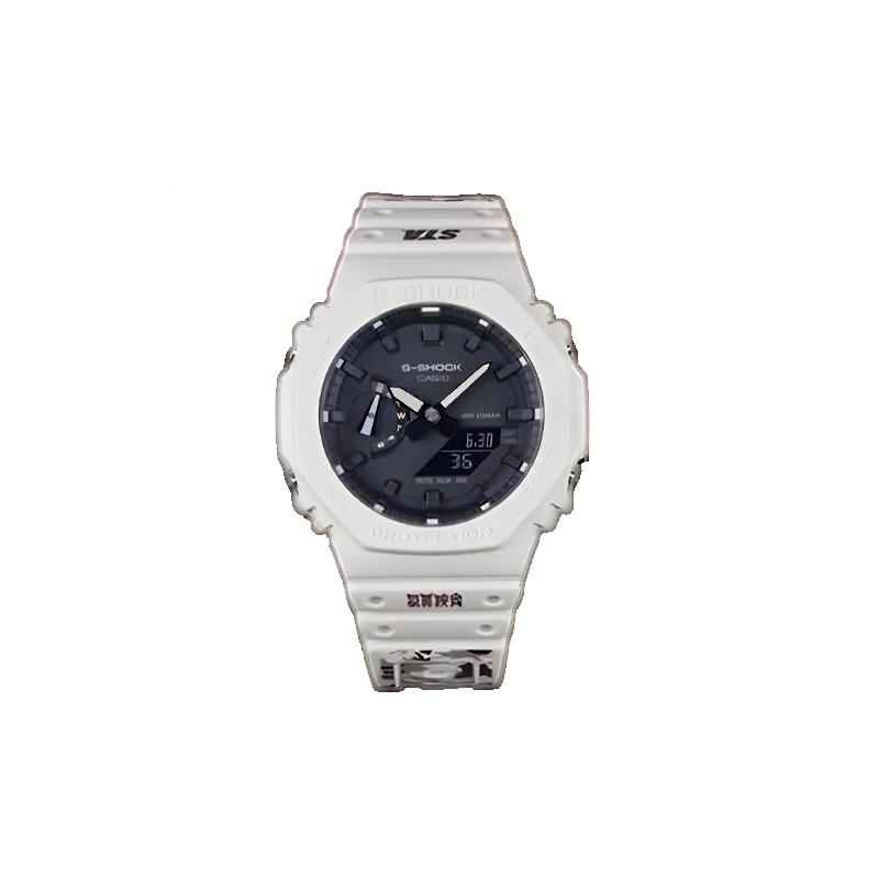 Casio G-SHOCK*STA Совместная модель Водонепроницаемость 200 метров Кварцевый ремешок из смолы Унисекс Черный циферблат GA-2100-5APRX