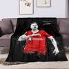 Plush Printed Blanket Diogo Jota Liverpool Red Jersey Black Red Splash Art Signature for Soccer Fan Gift Wall Decor