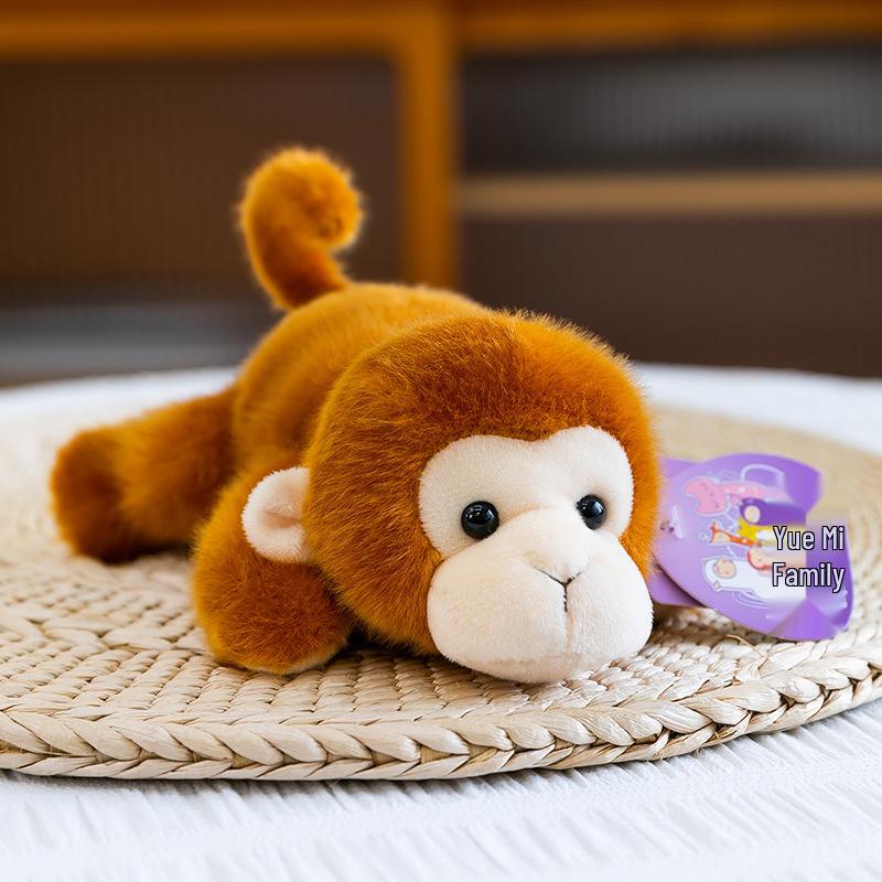 Adorable Three-Pose Animal Figurines: Plush Panda, Raccoon Doll, Desktop Companion