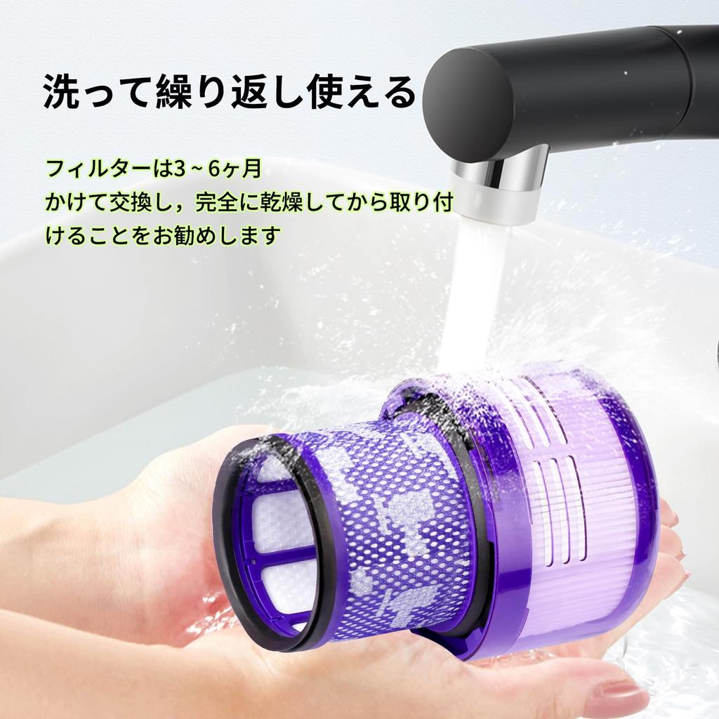 Dyson V10 Slim Compatible with Dyson Digital Slim Fluffy Vacuum 3 Pieces HEPA Dyson Vacuum Cleaner Filter 1 Cleaning Brush Included (SV18) Filter,