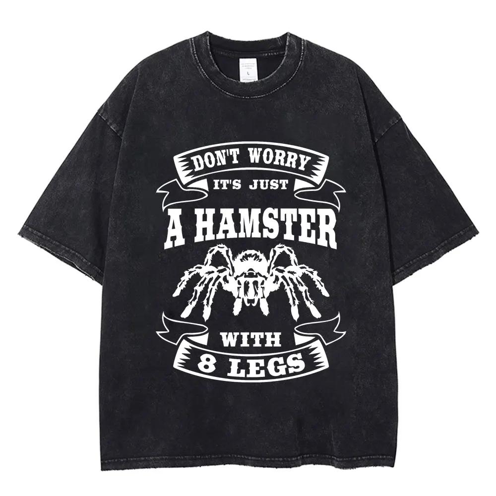 Футболка с принтом паука, винтажная, стираная, хип-хоп, мужская, женская, футболка, Harajuku, готика, панк, хлопок, летние свободные футболки, уличная одежда, Y2k