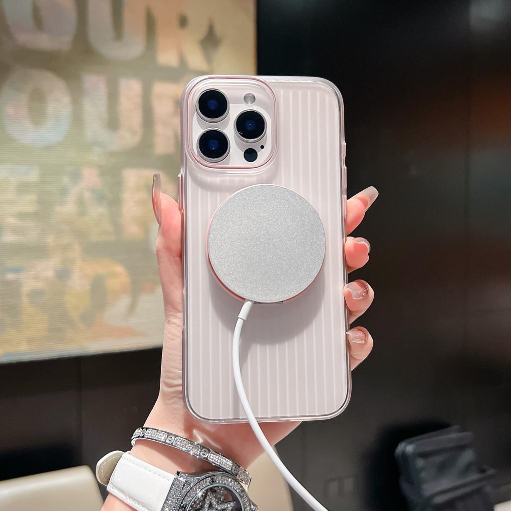 Вращающаяся на 360 градусов подставка для чехлов для телефонов IPhone16E и гофрированный магнитный защитный чехол с большим отверстием для Apple 15 ProMax