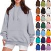 Women's Fashionable And Comfortable Long-Sleeved Solid Color Hoodie