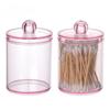 Acrylic Makeup Organizer Cotton Swabs Container with Lid Cosmetic Makeup Cotton Pad Jewelry Storage Organizer Box