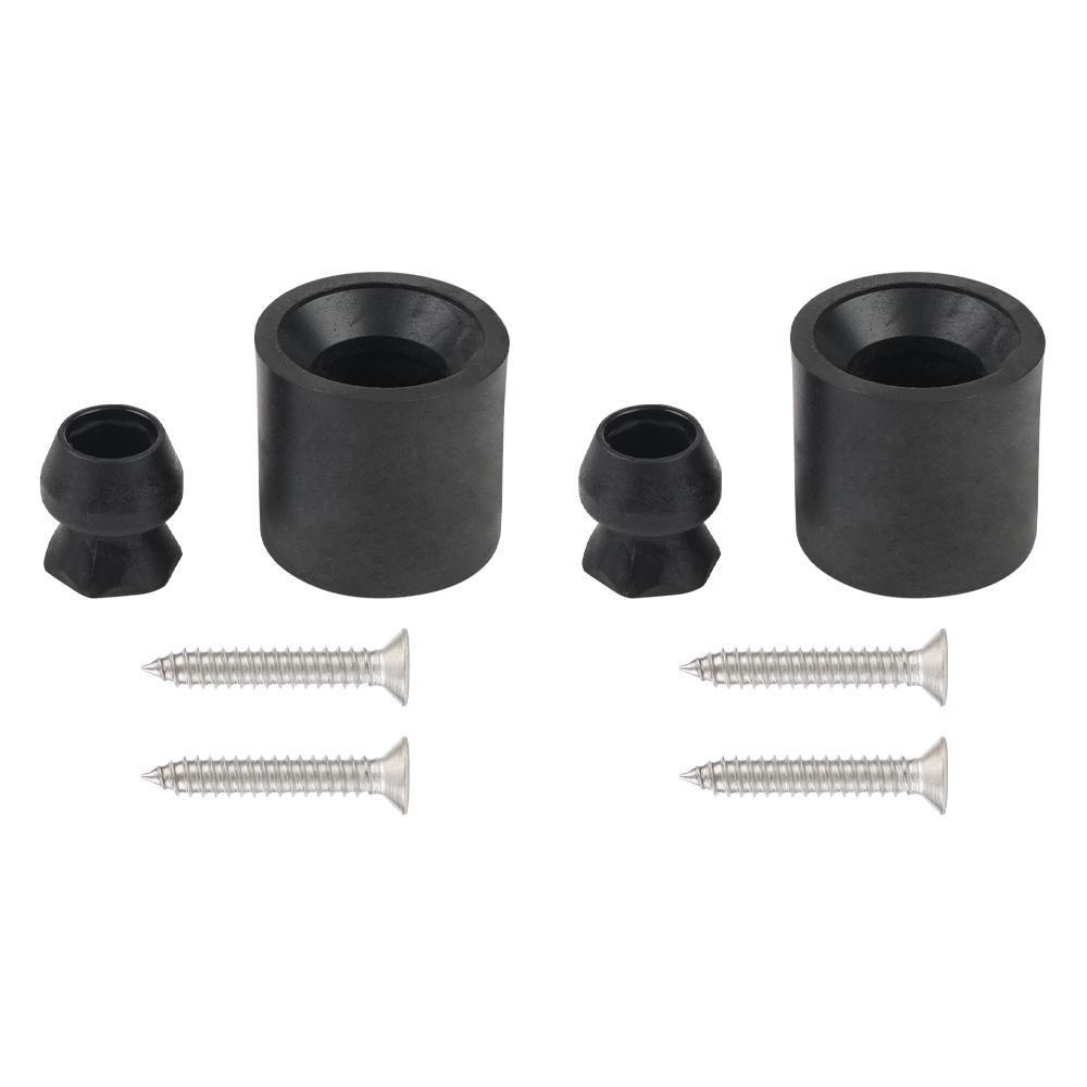 2 Pack/ 4 Pack Trailer Door Holder Kit, Low Profile Rubber Black Trailer Door Holder Bumper Fits For Most RV Trailer