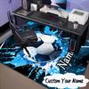 Custom Name Soccer Ball Rug for Living Room, Game Rooms, Office, Bedroom, Floor Mat Playful Design, fan gifts Christmas decor