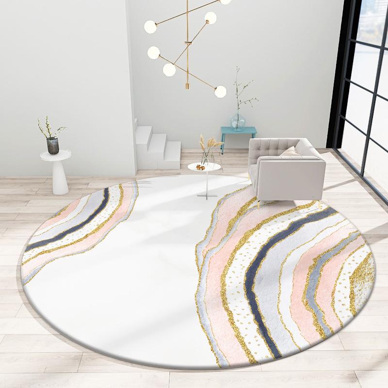 Круглые коврики в японском и корейском стиле для декора спальни, ковры для украшения гостиной, домашний ковер для подростков, коврик для дивана, коврик