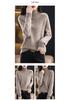 High-Neck Slimming Knit Sweater - Women's Elegant Autumn/Winter Base Layer