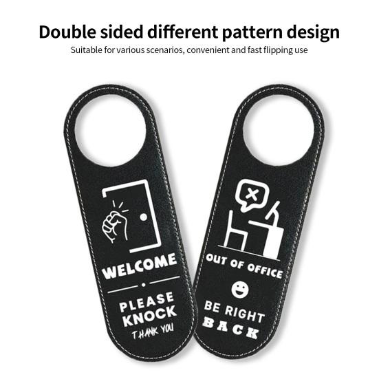 Door Sign Durable Double Sided Design Please Knock And Out Of Office Printing Reminder Sign for Home Office