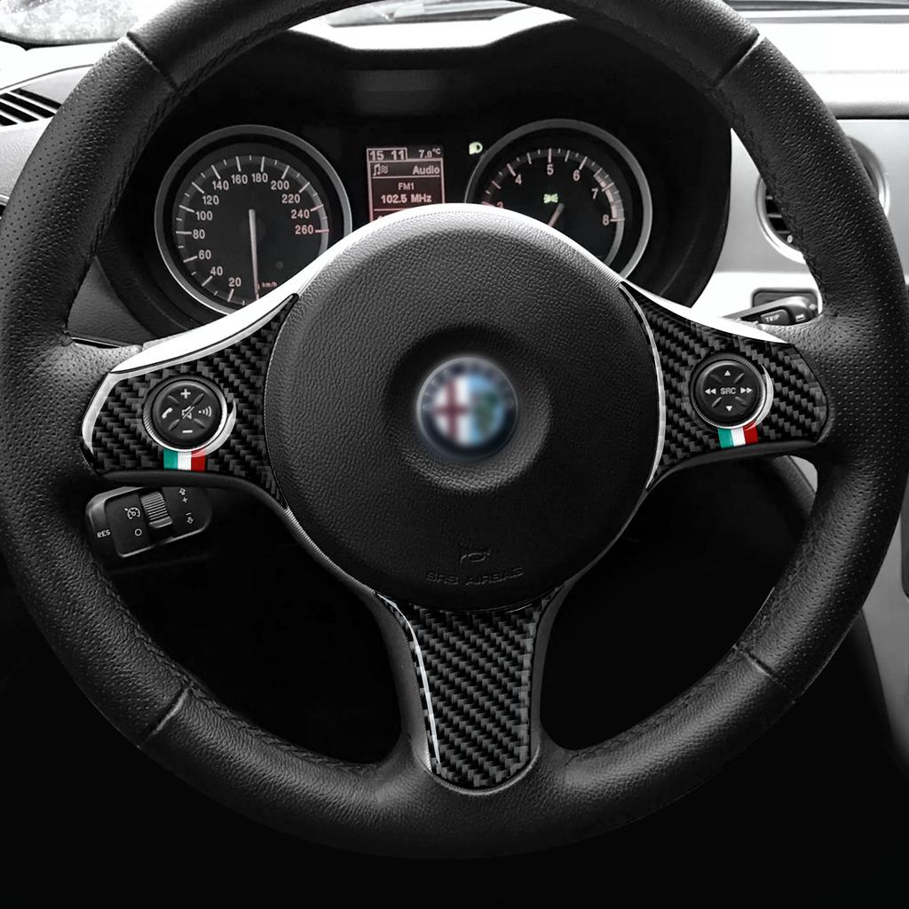 Накладка на руль автомобиля из углеродного волокна для Alfa Romeo 159 939 Brera Spider 2005 2006 2007 2008 2009 2010 2011