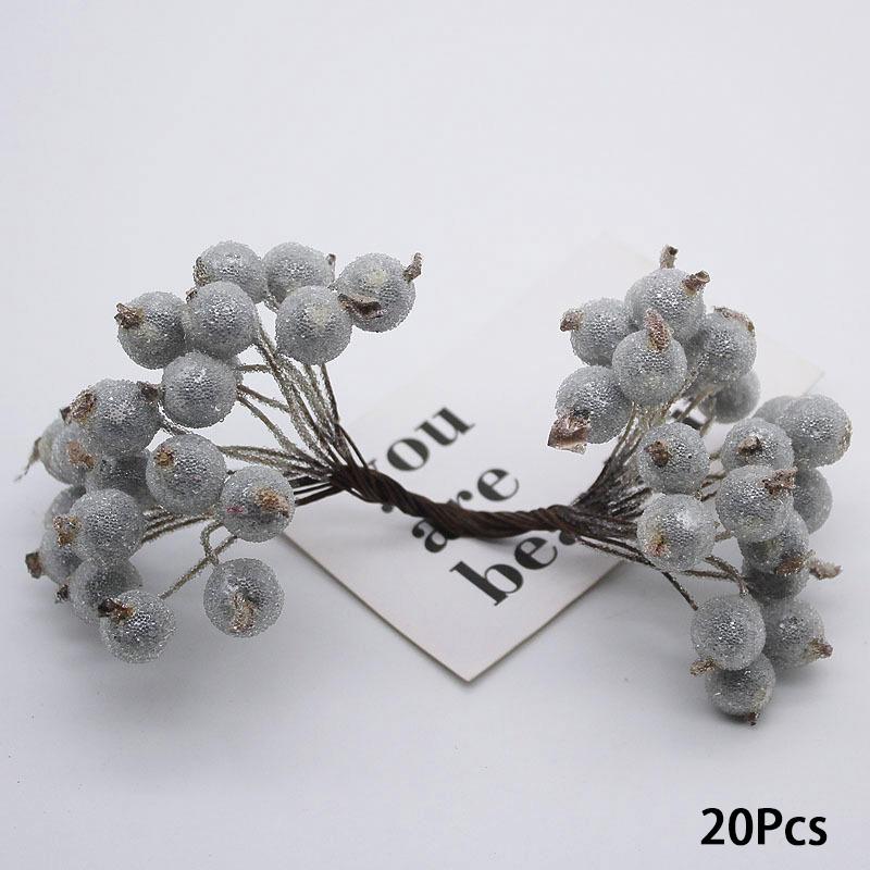 20 шт. Рождественский декоративный венок для скрапбукинга, искусственные ягоды, искусственные ягоды, яркий подарок для творчества