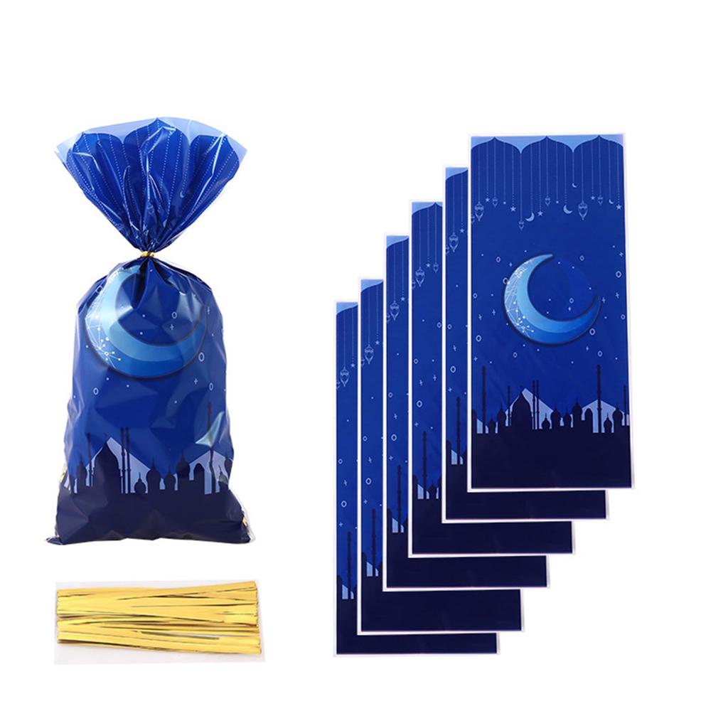 Cartoon  Head Printed Candy Bag Opp Flat Pocket With Hand Gift Star Moon Printed Opp Flat Pocket Food Bag Small Food Bag Cross-border (colour Mixture)