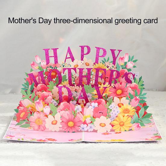 С Днем матери Всплывающие открытки 3D Поздравительная открытка с цветами Подарок для мамы Крестной мамы Мачехи Сестры Свекрови Жены