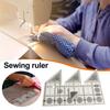 Double Strip Quilting Ruler Transparent Acrylic Measuring Tool 45-Degree Angle Quilting Template Ruler for Sewing Crocheting Embroidery Handcrafting