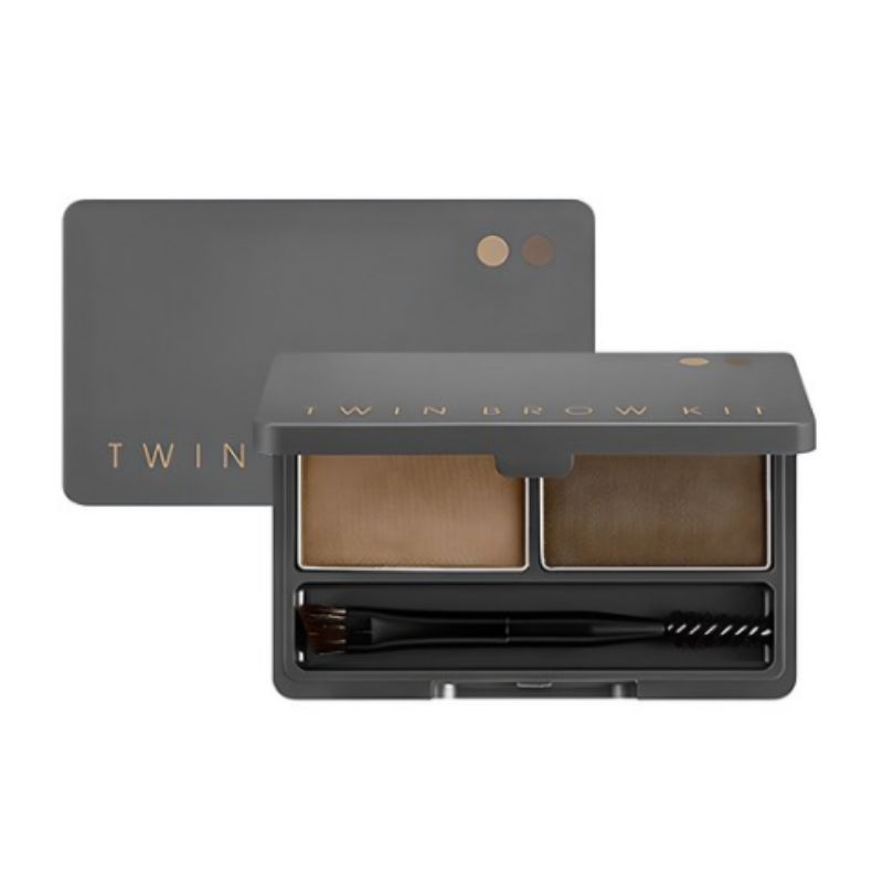 MISSHA Twin Brow Kit 4.4g – Eyebrow Powder & Wax Kit Natural Looking Brow Makeup