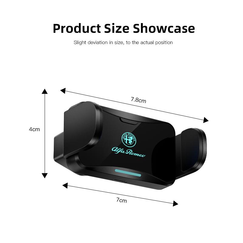 Alfa Romeo Exclusive Car Wireless Electric Phone Holder For 156 159 147 4C 8C 166 Giulia Giulietta Mito Stelvio Spider GT Tonalexya563