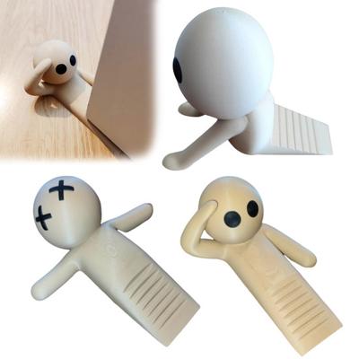 Мультяшный мужской стопор для двери, клин, защита стены, 3D-печать, противоскользящий, ветрозащитный, нет