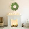 19.7 Inch Pine Wreath for Front Door PE Rattan Artificial Xmas Wreath for Wall Window Porch Indoor Outdoor Decor Green Wreath