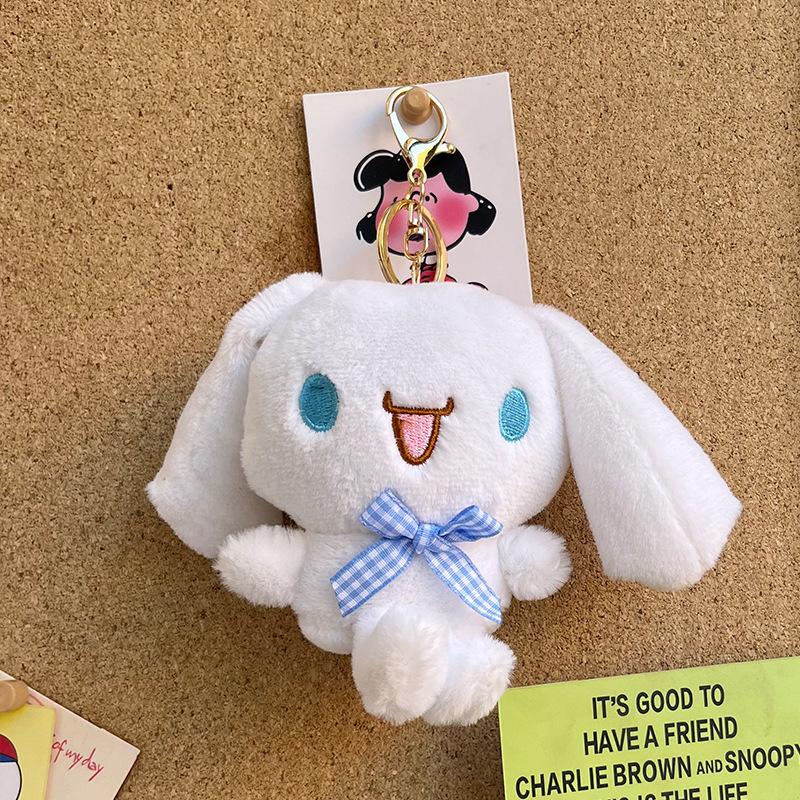 Cute Cartoon Puppy Plush Doll Pendant Kuromi Style Stuffed Toy Claw Machine Prize Gift