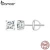 925 Sterling Silver Square Moissanite Stud Earrings Classic Laboratory Grown Diamond Earrings for Women Fine Jewelry Gift
