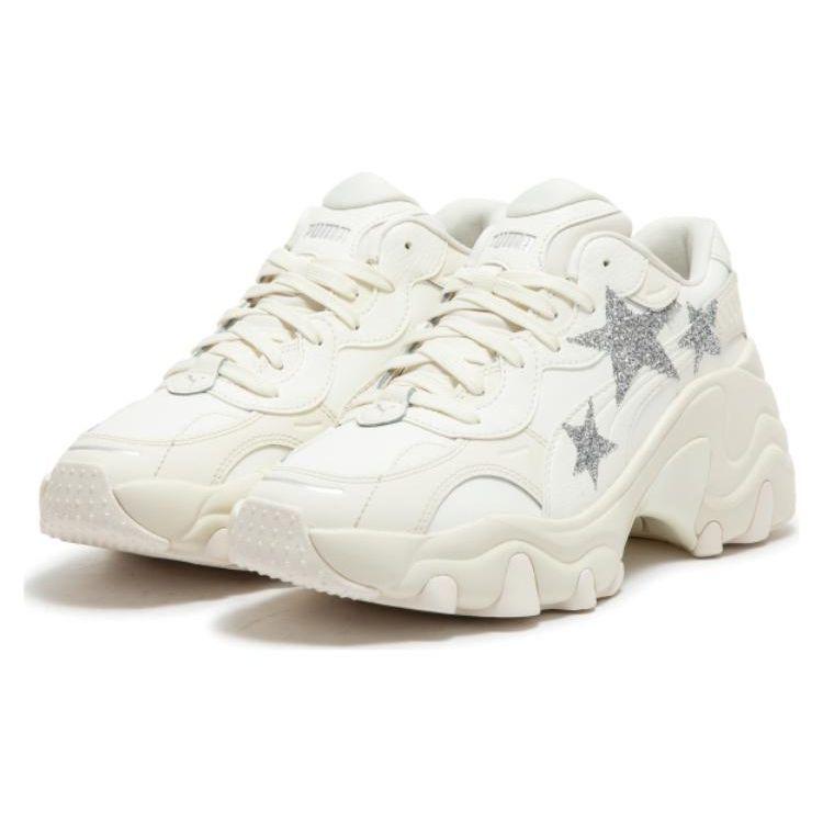 Puma Pulsar Wedge Star Frosted Ivory Silver Женские кроссовки Кремовые 398675-01