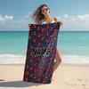Personalized Captain America's Shield Beach Towel Microfiber Beach Towel Thin Absorbent for Beach Swimming Yoga Bath Sports. 091064