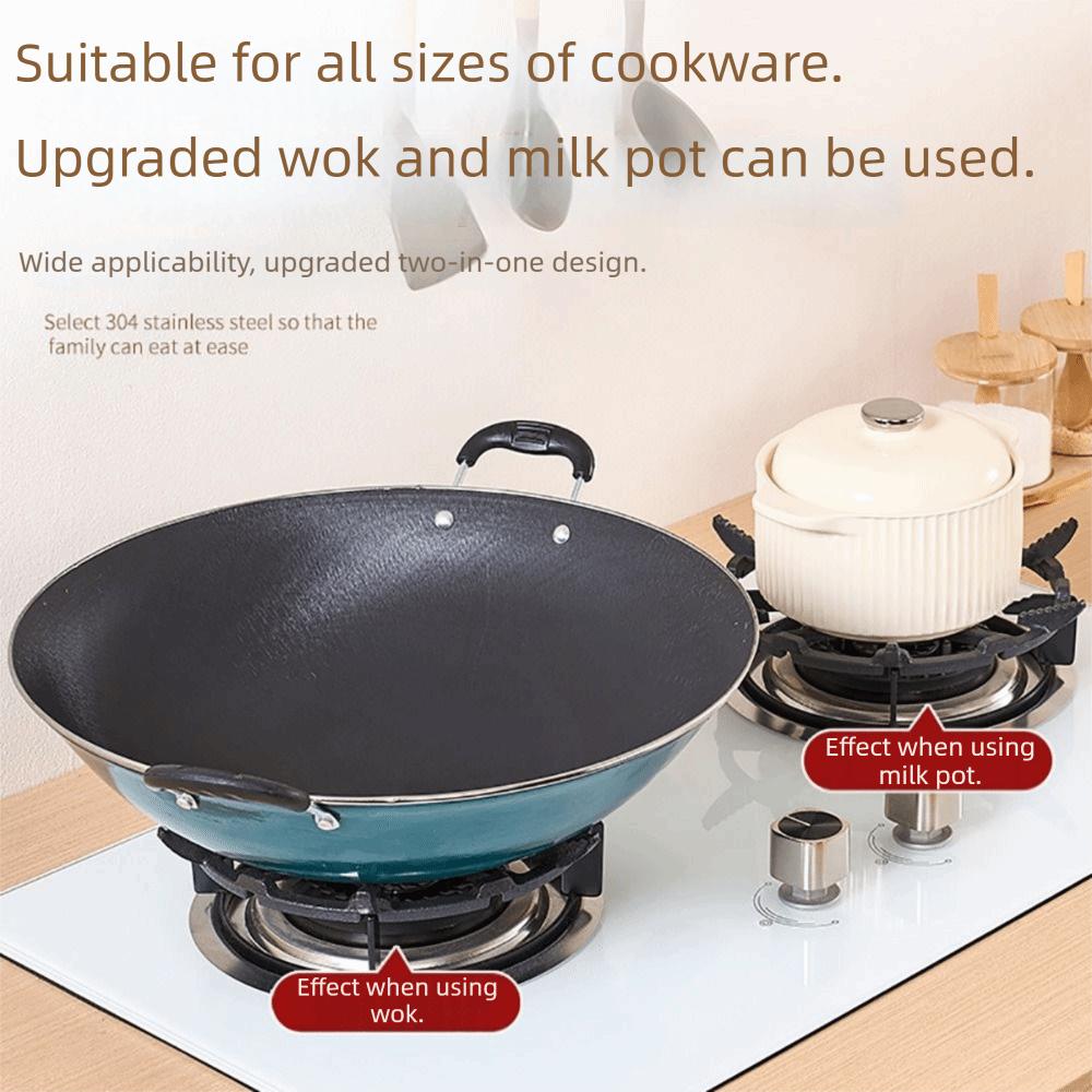 Black Gas Stove Bracket Anti Slip Pot Rack High Quality Wok Support  Stovetop