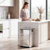 60L Dual Compartment Stainless Steel Bin, with Deodoriser Holders - Silver Tone