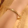 Stainless Steel Square Inlaid Zirconium Hollow Bracelet Women Plated 18k Couple Holiday Gift Bracelet Party Daily Jewelry