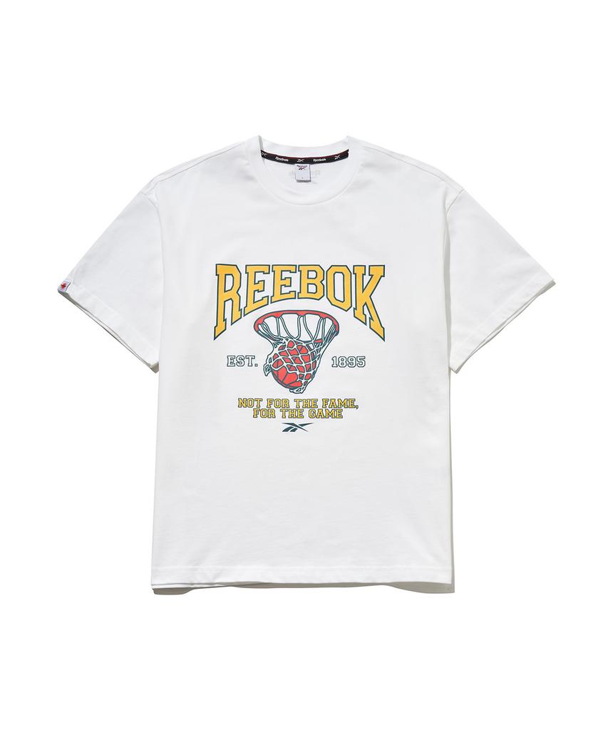 Reebok Спортивная футболка с принтом - Белая