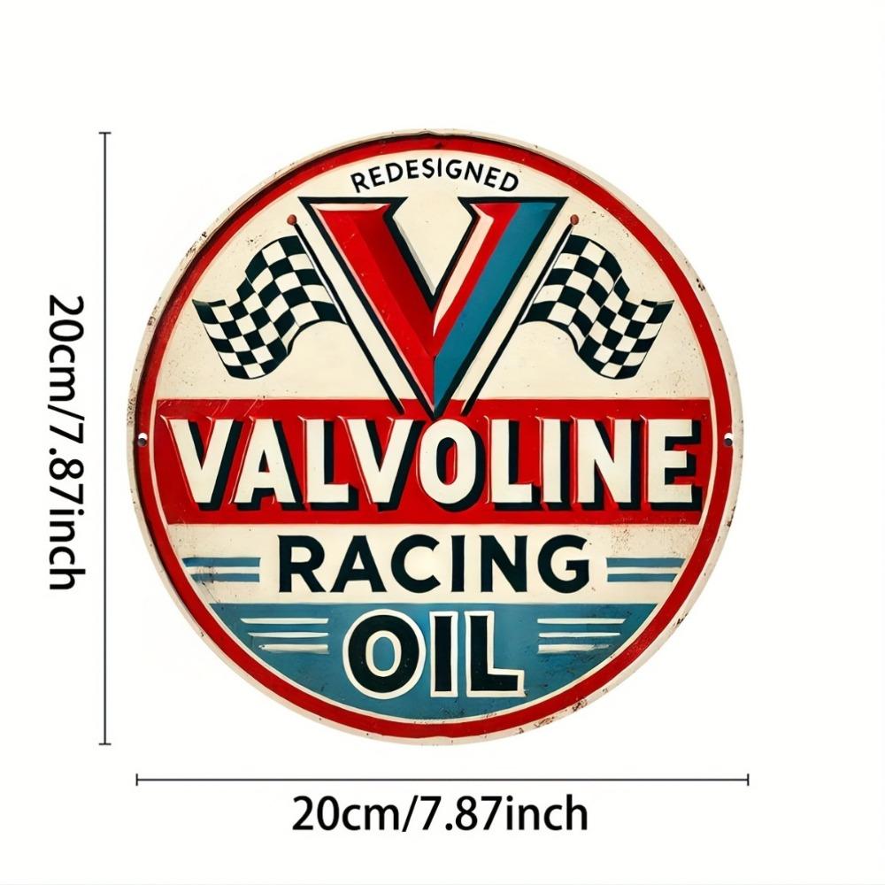 Valvoline Винтажная металлическая табличка Многоцелевое настенное украшение Прочное Ветрозащитное Водонепроницаемое Идеально для Дома Офиса Бара Кофейни Декора