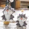 Key Chain Ultra Soft Funny Comfortable Touch PP Cotton Plush Lucifer Cat Car Key Pendant for Daily Use